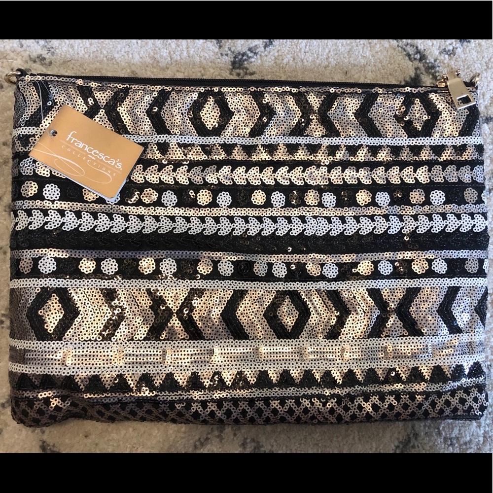 Francesca's sequined clutch